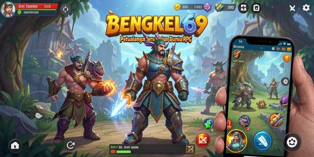Screenshot BENGKEL69 menampilkan aksi seru dalam dunia RPG.