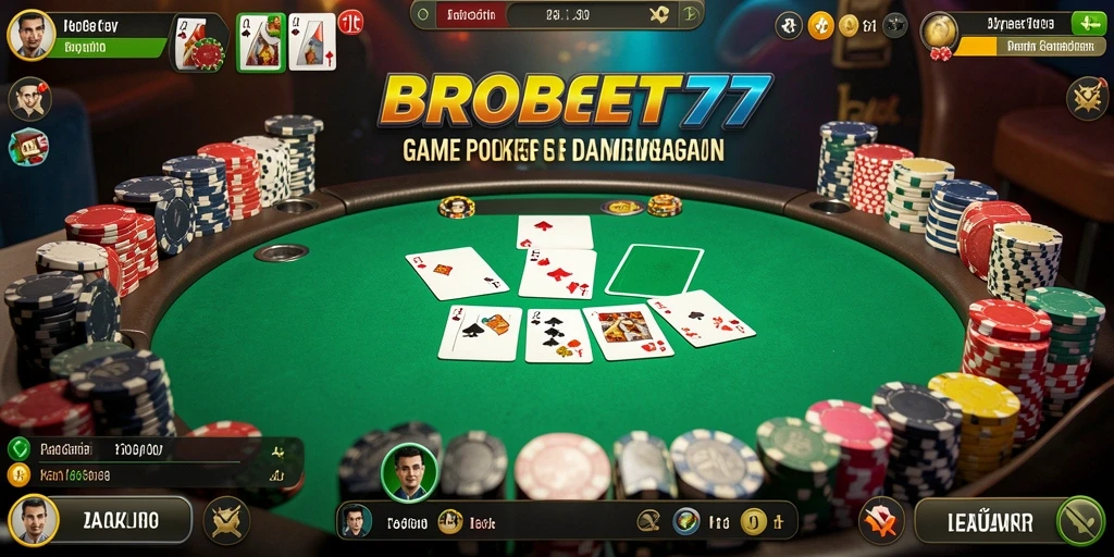 Tangkapan layar utama BROBET77 menunjukkan pengalaman bermain Poker yang menarik.