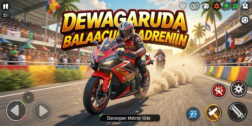 Gameplay seru balapan motor di DEWAGARUDA.