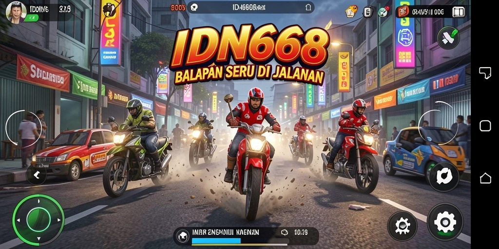 Gameplay seru balapan di jalanan dengan mobil yang bertenaga.