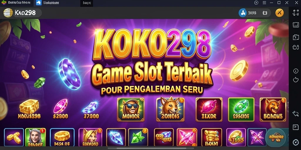 Screenshot gameplay KOKO288 menunjukkan mesin slot yang menarik dan colorful.