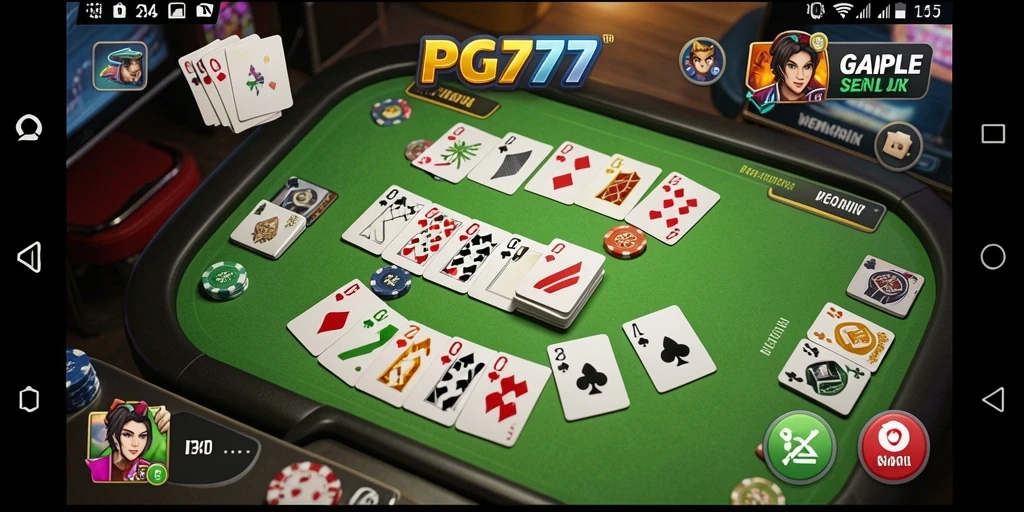 Tampilan gameplay seru dalam PG777 dengan teman-teman.