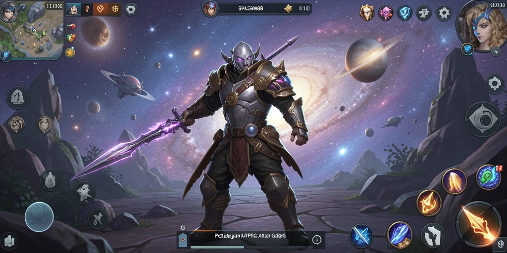 Screenshot utama gameplay SPACEMAN88 menunjukkan aksi seru dalam pertarungan ARPG.
