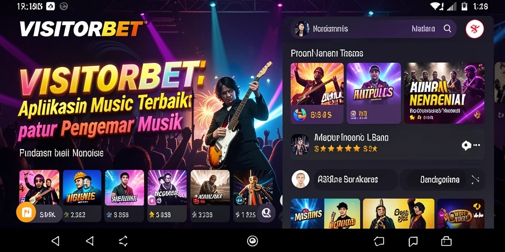 Tampilan screenshot utama VISITORBET menampilkan permainan musik yang seru dan interaktif.
