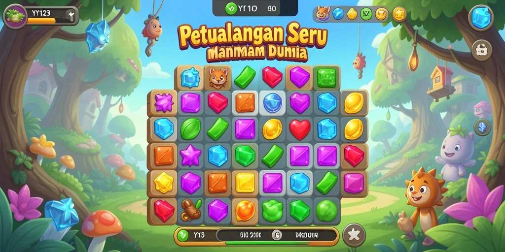 Gameplay menantang yang penuh warna di YY123.